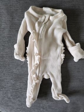 Cream Waffle Knit One-Piece